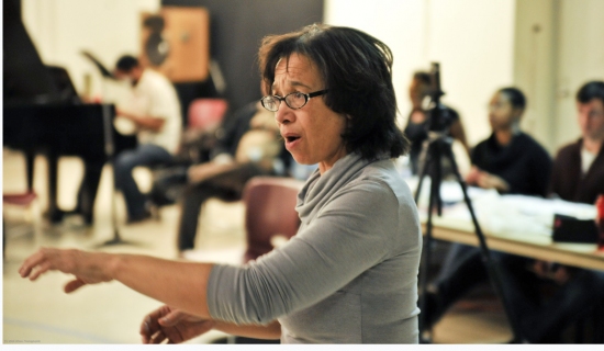 Artistic Director Jacqueline Moscou at rehearsal   Photo
