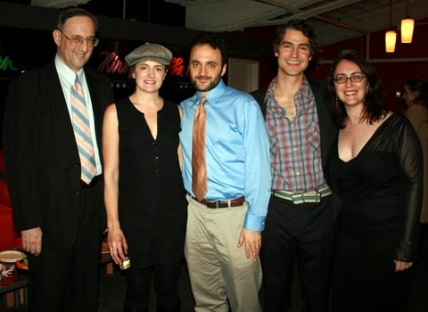 Victor L. Cahn, Keira Naughtom, director Eric Parness (with beard), Scott Barrow and  Photo