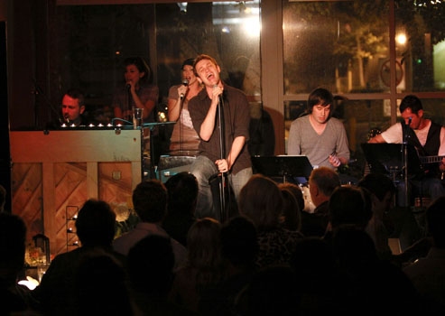 Michael Arden and his band at Upright Cabaret Photo