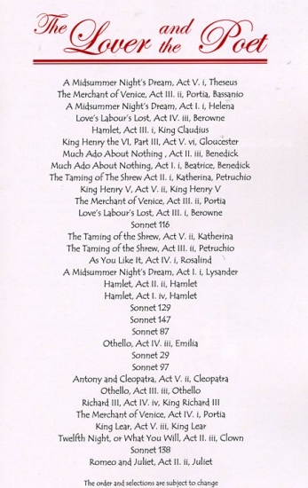Photo Coverage: 'The Lover and the Poet' The Acting Company Benefit Performance Image