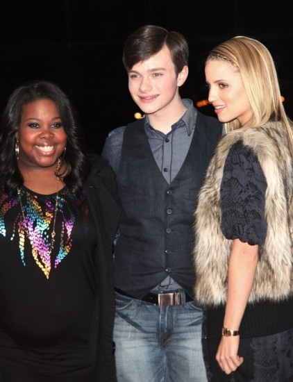 Amber Riley, Chris Colfer and Dianna Agron Photo