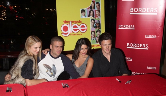 Dianna Agron, Mark Salling, Lea Michele and Cory Monteith Photo