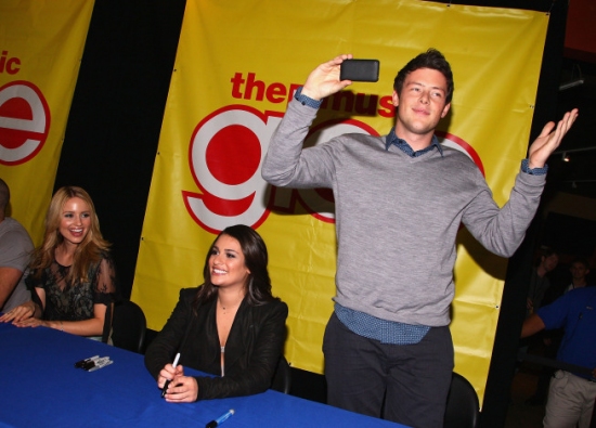 Dianna Agron, Lea Michele and Cory Monteith Photo
