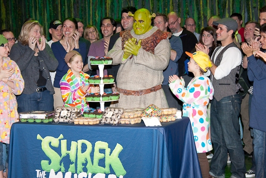 Brian d'Arcy James and the cast of Shrek the Musical Photo