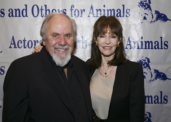 Laugh-In Producer George Schlatter with the show first guest Barbara Feldon Photo