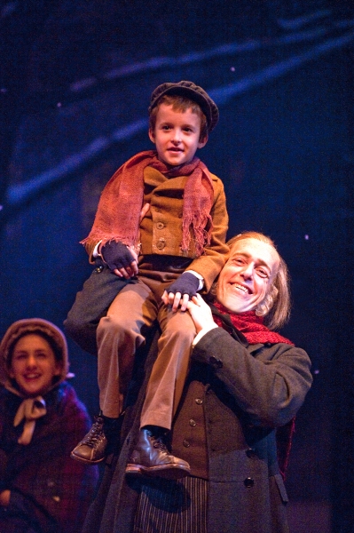 Andy Truschinski (Young Scrooge) and Jessie Mueller Photo
