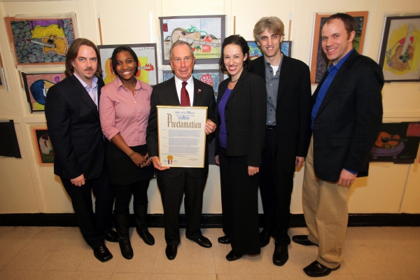 Ron Russell, Shana Brown, Mayor Michael R. Bloomberg, Melissa Friedman, Zak Berkman,  Photo