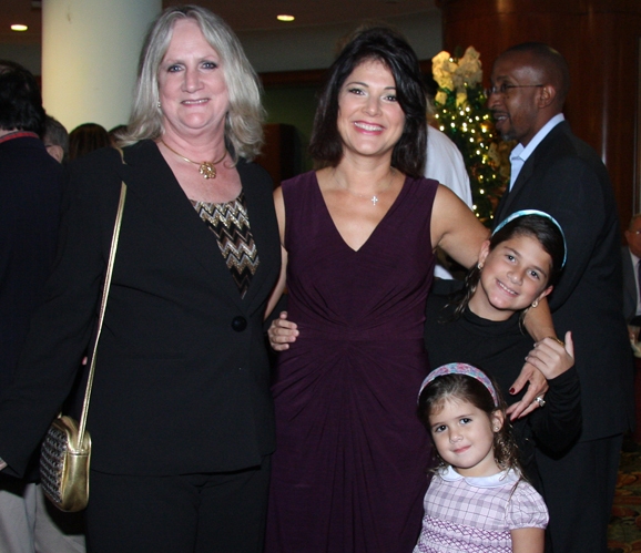 Bethany Baldwin Tesche and NBC6 anchor Jackie Nespral with her children
 Photo
