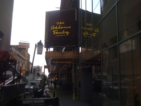 Photo Flash: THE ADDAMS FAMILY Marquee Revealed! Tickets on Sale 12/14 Image