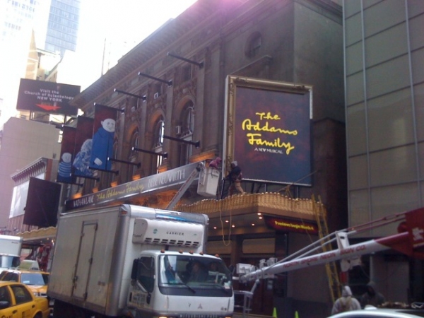 Photo Flash: THE ADDAMS FAMILY Marquee Revealed! Tickets on Sale 12/14 Image