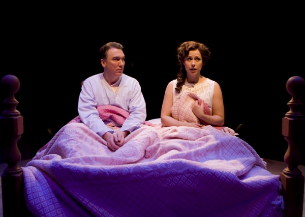 Paige Davis as Agnes and Patrick Page as Michael in the Tom Jones and Harvey Schmidt  Photo