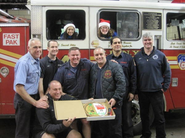 Photo Flash: Broadway Kids Care Deliver Holiday Goodies To Firemen & Policemen 