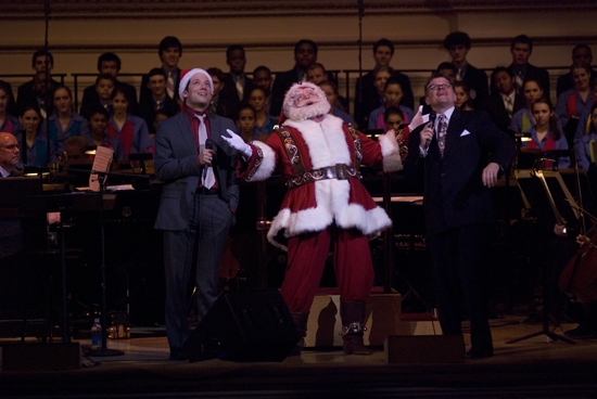 John Tartaglia, The New York Pops Santa Claus, and John Morris Russell  Photo