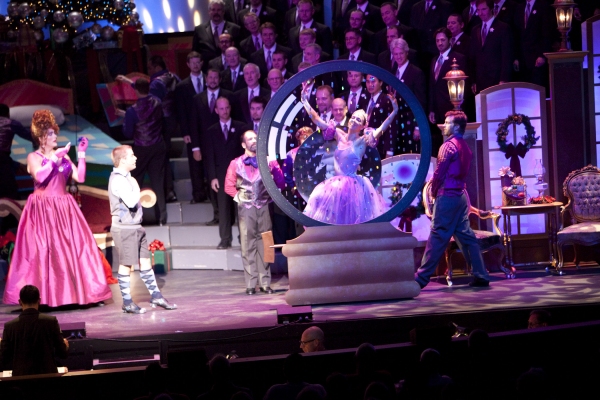 Madam Drosselmeyer (Shawn D. Ingram) present Clarence (Lee Pitts) with a ballerina (M Photo