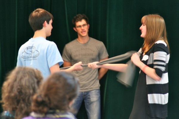 Photo Flash: Matt Cavenaugh and Marina Lazzaretto instruct students in a Broadway Artists Alliance Master Class Image