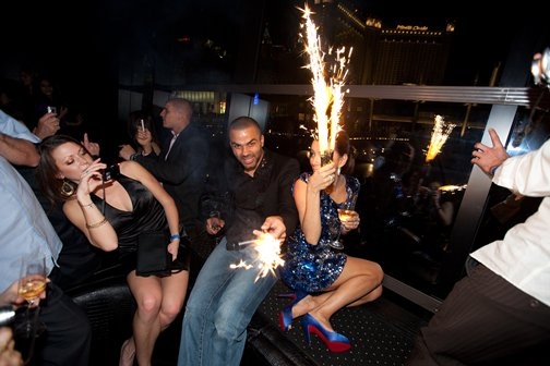 Photo Coverage: Longoria, Lopez & Parker Ring in the New Year at Eve NIghtclub in Las Vegas 