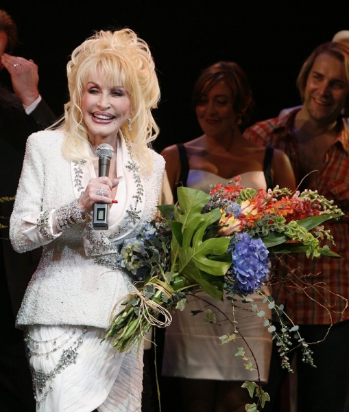 Dolly Parton during the Broadway Opening Night Performance Curtain Call for " 9 to 5  Photo