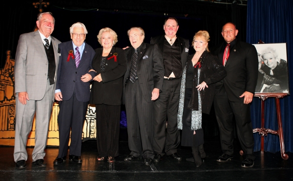 Milt Larsen with Past presidents and Presidents Emeritus Ron Wilson, Irene Larsen (Ho Photo