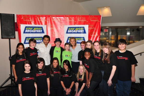 Corbin Bleu, Henry Hodges, Gabby Malek, Meredith Vieira, and the Camp Broadway Kids Photo