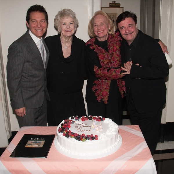 Michael Feinstein, Elaine Stritch, Liz Smith, and Nathan Lane Photo