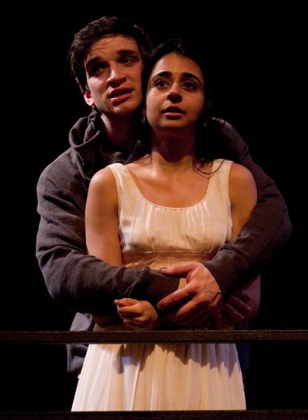 Evan Jonigkeit as Romeo and Mahira Kakkar as Juliet  Photo