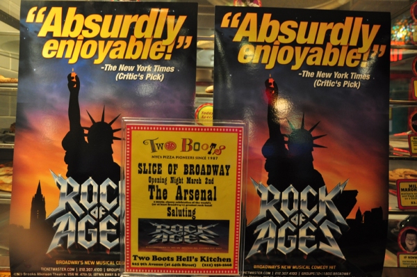 Photo Coverage: 'A Slice of Broadway' Honors ROCK OF AGES with 'The Arsenal' Pizza Image