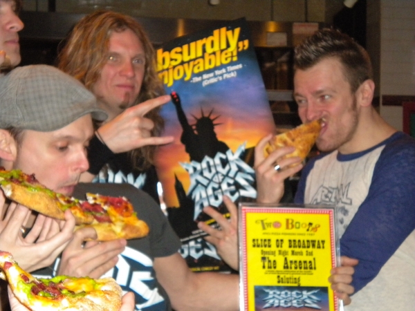 Photo Coverage: 'A Slice of Broadway' Honors ROCK OF AGES with 'The Arsenal' Pizza Image
