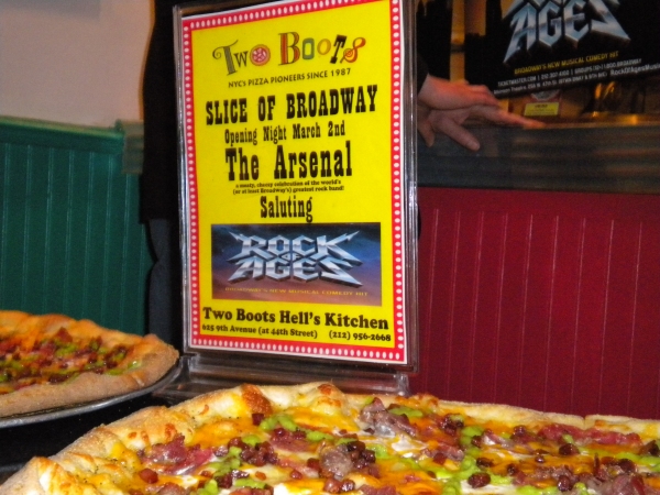 Photo Coverage: 'A Slice of Broadway' Honors ROCK OF AGES with 'The Arsenal' Pizza Image