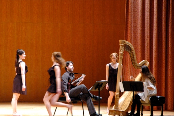 Joseph Brent, Bridget Kibbey with dancers Beth Komopka, Emily Oldak and Loni Landon Photo