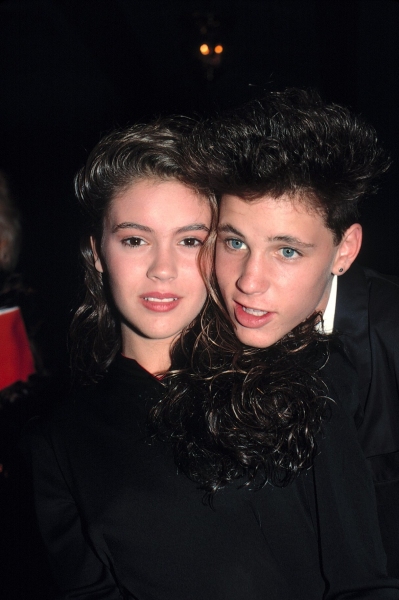 Corey Haim and Alyssa Milano in Los Angeles, 1988 Photo