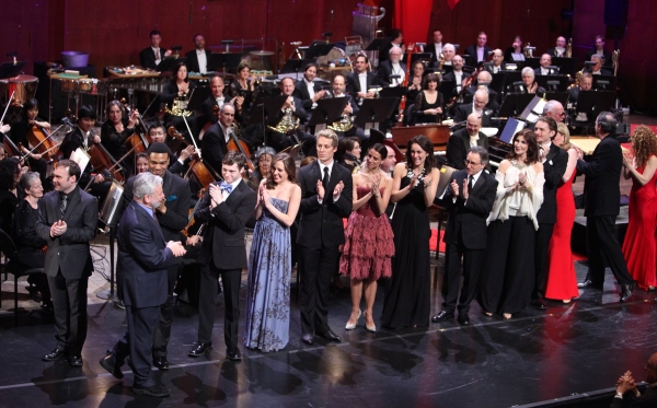 Stephen Sondheim and the night's starry performers! Photo