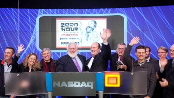 Photo Flash: ZERO HOUR Star Jim Brochu Rings NASDAQ Closing Bell Image
