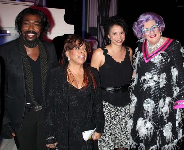 Dame Edna with Ashford & Simpson & Gloria Reuben Photo