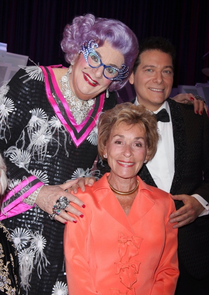 Dame Edna & Michael Feinstein with Judge Judy Sheindlin Photo
