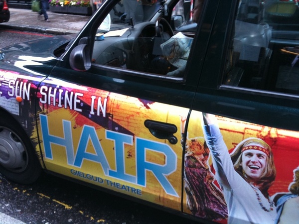 Photo Flash: London Taxi Promotes HAIR Image