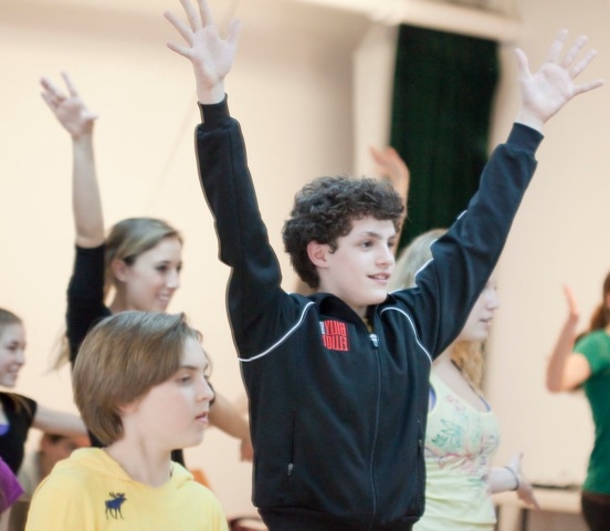 Trent Kowalik teaches the dance from the finale of Billy Elliot Photo