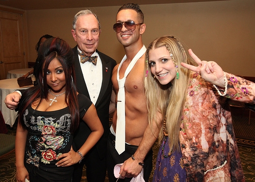 Snookie, Mayor Michael Bloomberg, Mike "The Situation" Sorrentino and Annaleigh Ashfo Photo