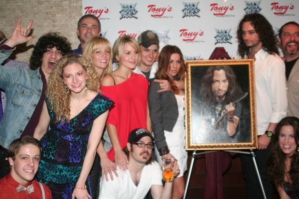 Constantine Maroulis and Rock of Ages cast members Photo
