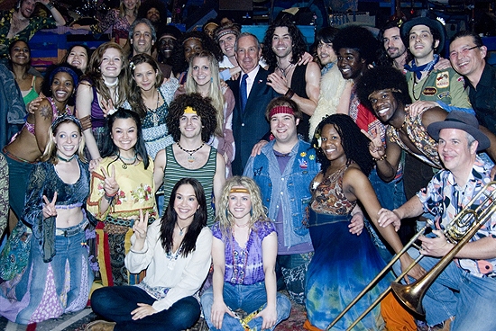 Photo Coverage: Mayor Bloomberg Takes in HAIR Image