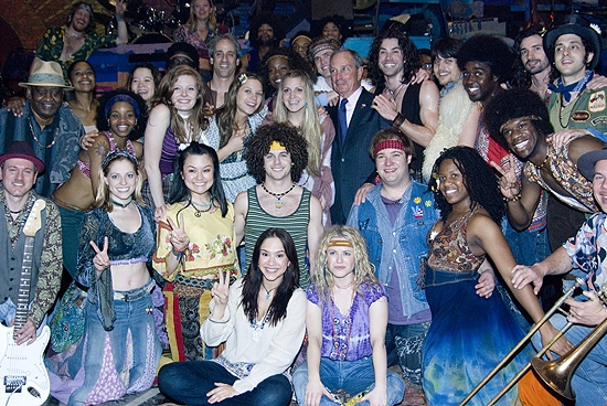 Photo Coverage: Mayor Bloomberg Takes in HAIR Image