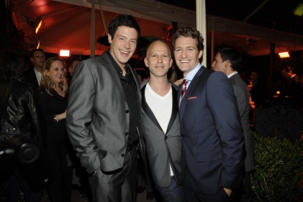 Cory Monteith, executive producer Ryan Murphy and Matthew Morrison Photo