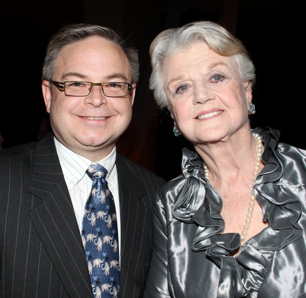 Angela Lansbury with Signature Theatre Subscription member George Schubert Photo