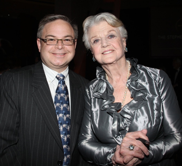 Angela Lansbury with Signature Theatre Subscription member George Schubert Photo