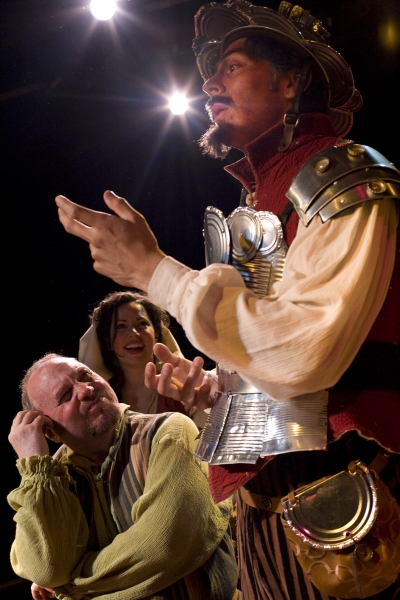 Don Quijote (Gilberto MartÃƒÂ­n del Campo, right) describes his next quest to San Photo