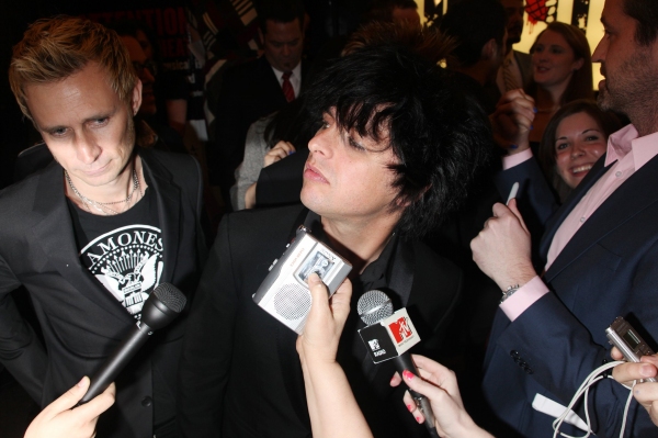 Mike Dirnt, Billie Joe Armstrong, Tre Cool of Green Day and Tom Kitt Photo