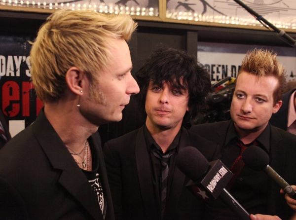 Mike Dirnt, Billie Joe Armstrong, Tre Cool of Green Day Photo