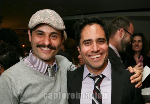 Arian Moayed and Playwright Rajiv Joseph Photo