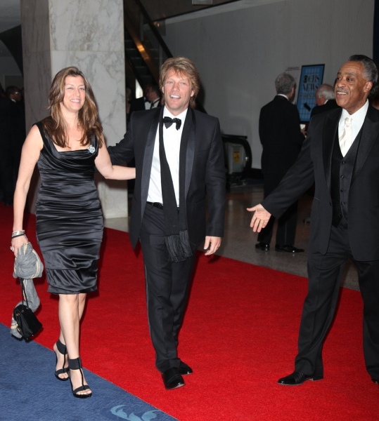 Jon Bon Jovi & wife with Al Sharpton Photo