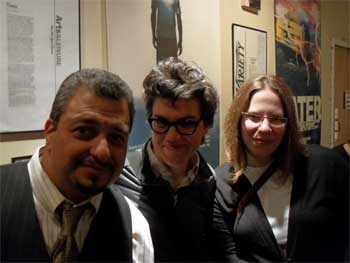 Richard Perez with Resident Playwrights Sarah Gubbins and Laura Jacqmin Photo
