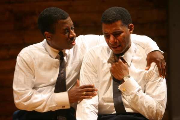  	  Henry (Teagle F. Bougere) tries to comfort James (Billy Eugene Jones) as he comes Photo